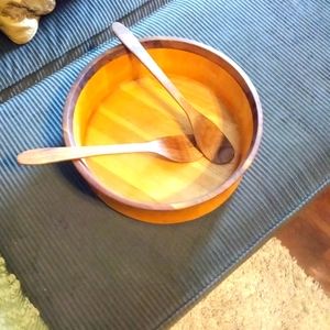 MCM Vintage 1968 John McCloud Designs hand turned wood large family salad bowl